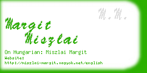 margit miszlai business card